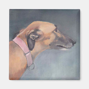 Imán del arte del perro del galgo