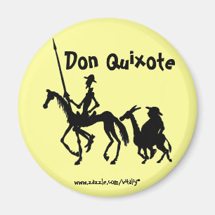 Imán del arte gráfico del Don Quijote y de Sanch