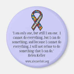 Imán del autismo con decir de Helen Keller