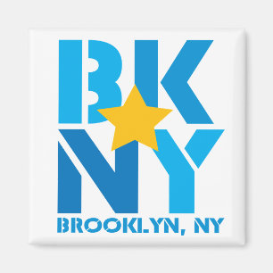 Imán del azul de BK Brooklyn