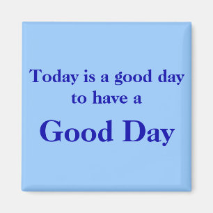 Imán del azul del buen día