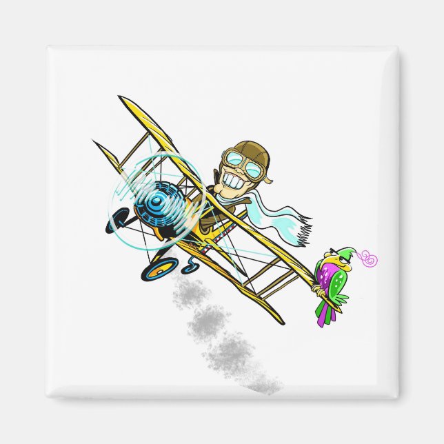 Imán del Barnstormer Bob y del pájaro (Frente)