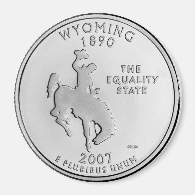 imán del Barrio Estatal de Wyoming 2007 (Frente)