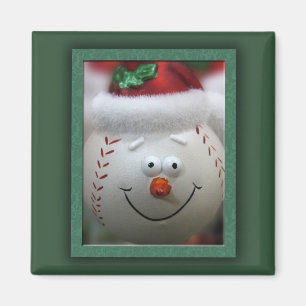 Imán del béisbol del navidad