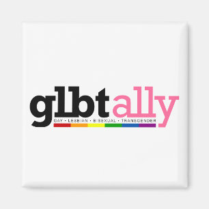 Imán del blanco del aliado de GLBT