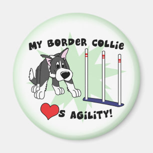Imán del border collie de la agilidad del dibujo