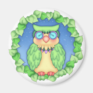 Imán del búho de BaZooples "Oliverio"
