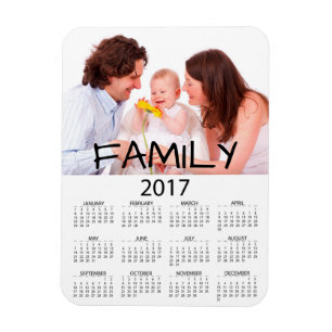 Imán del calendario de Perosnalized 2017 de la