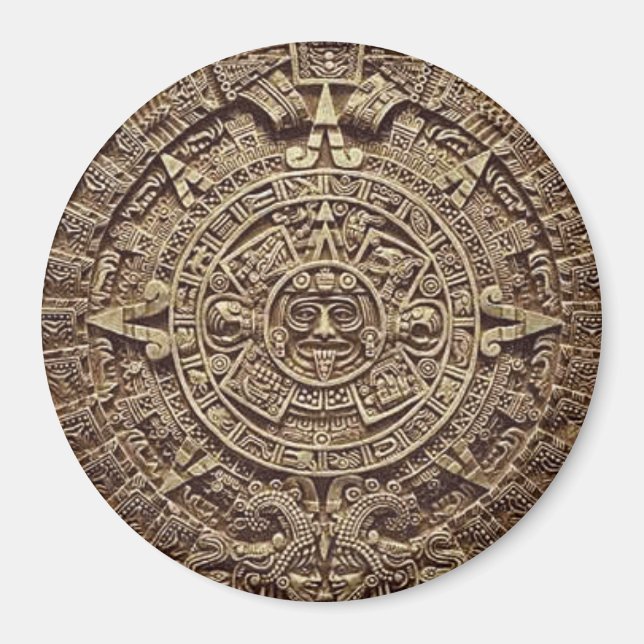imán del calendario maya (Frente)