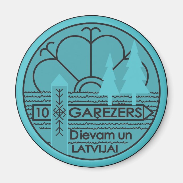 Imán del campamento de verano de Garezers (Frente)