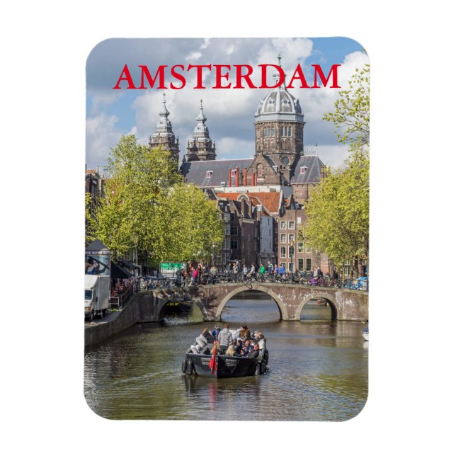 imán del canal de Ámsterdam y de la nevera puente (Vertical)