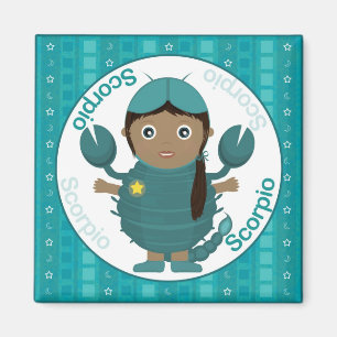 Imán del carácter del chica del escorpión