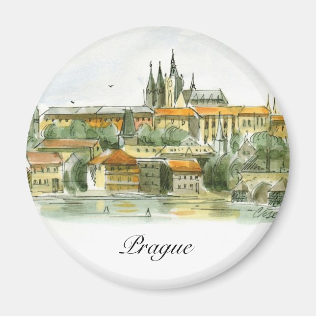 imán del Castillo de Praga (Frente)