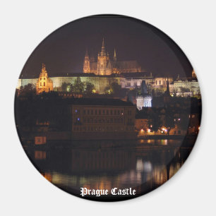 Imán del castillo de Praga de la noche