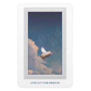 imán del cerdo del vuelo