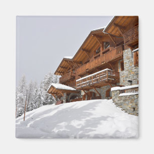 Imán del chalet de la estación de esquí