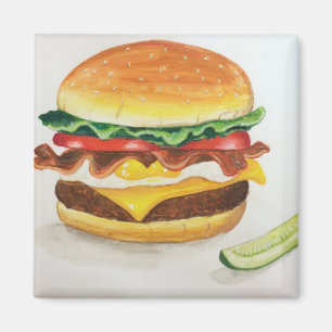 Imán del cheeseburger del huevo del tocino