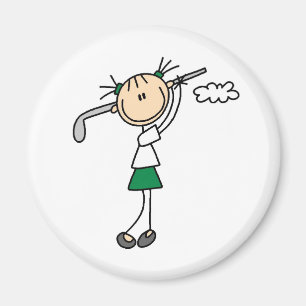 Imán del chica del golf