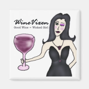 Imán del "chica travieso" del Vixen del vino