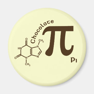 Imán del chocolate pi del día del pi