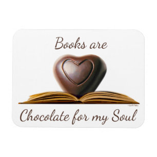 Imán del chocolate y del aficionado a los libros