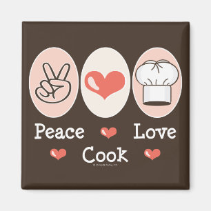 Imán del cocinero del amor de la paz