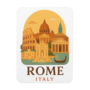 Imán del Coliseo y Panteón de Roma Vintage – Itali