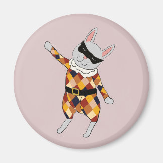 Imán del conejito del Harlequin del baile