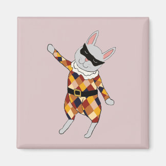 Imán del conejito del Harlequin del baile