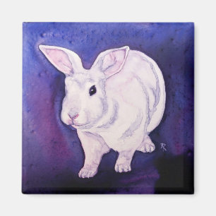 Imán del conejo de conejito - "Somebunny aquí "