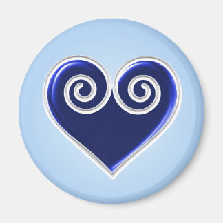 Imán del corazón azul