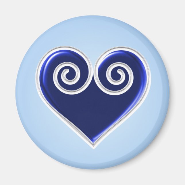 Imán del corazón azul (Frente)