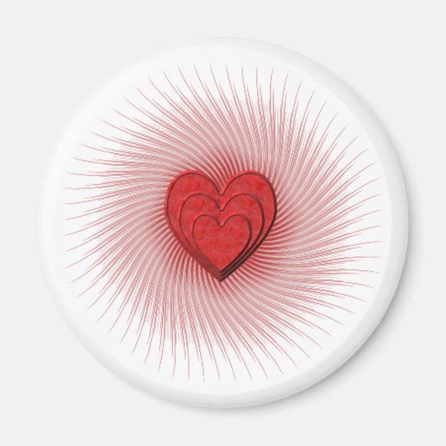 Imán del corazón brillante (Frente)