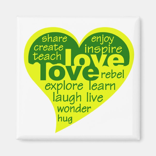 Imán del corazón de amor (Frente)