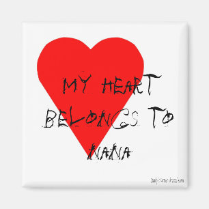 Imán del corazón de Nana s