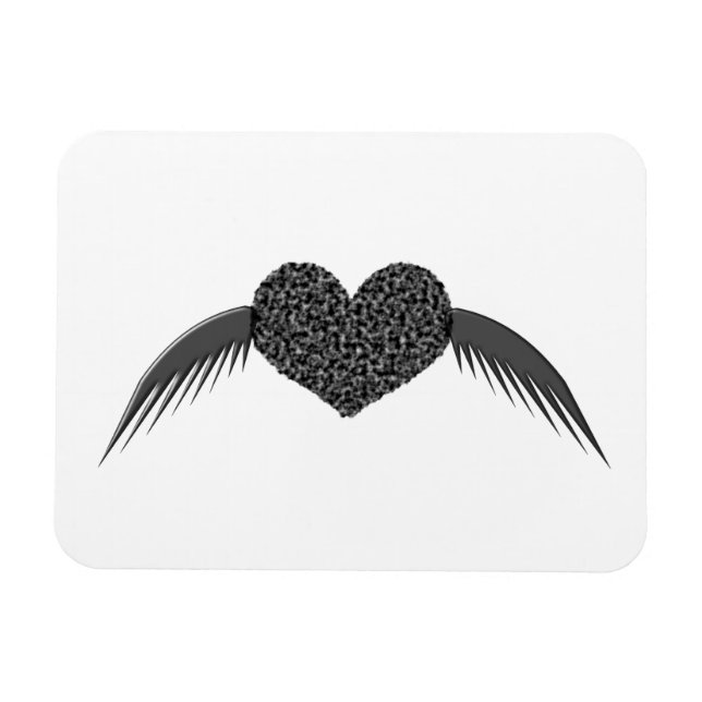 Imán del Corazón del Amor Ausente Gótico (Horizontal)