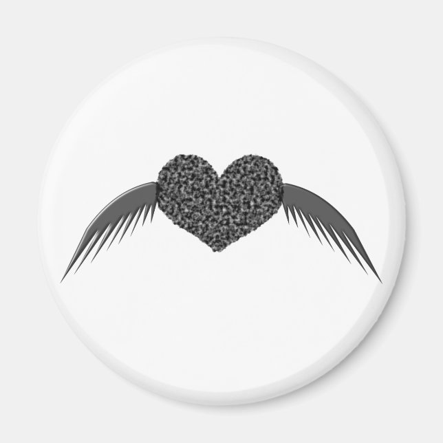 Imán del Corazón del Amor Ausente Gótico (Frente)