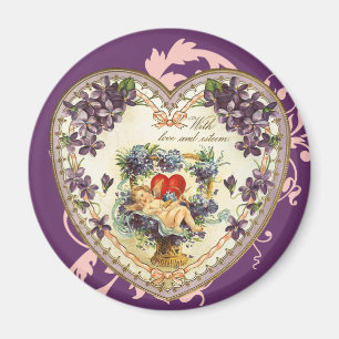 Imán del corazón del Cupid del Victorian