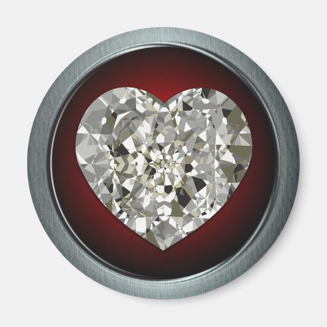 Imán del corazón del diamante esparcido (Frente)
