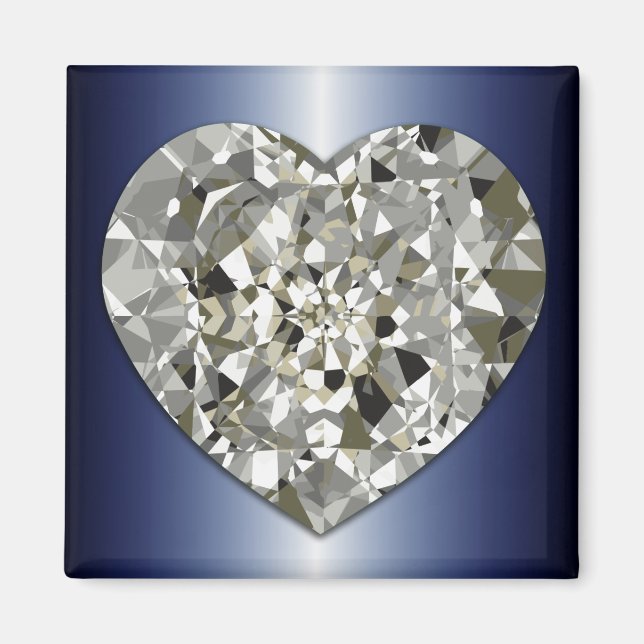 Imán del corazón del diamante esparcido (Frente)