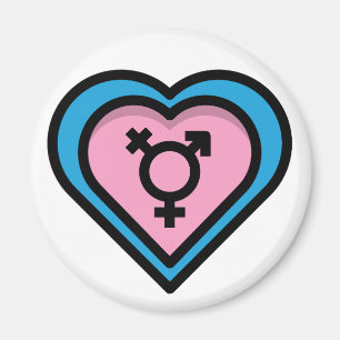 Imán del Corazón del Orgullo Trans