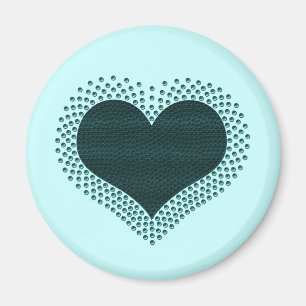 Imán del Corazón Metálico, Verde azulado