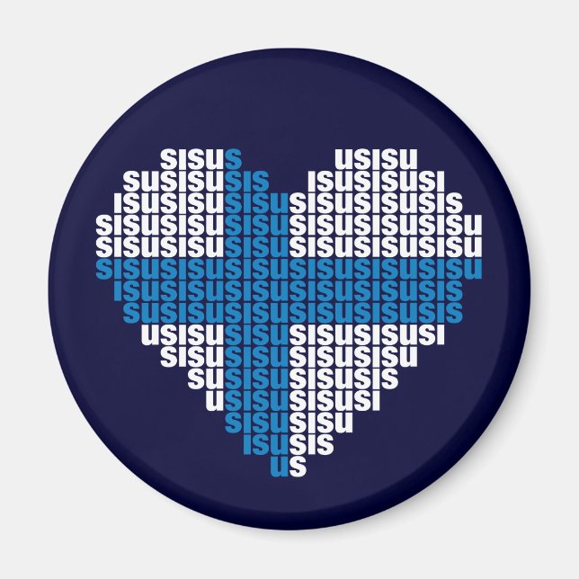 Imán del corazón Sisu (Frente)