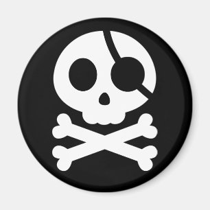 Imán del cráneo y del pirata de la bandera pirat
