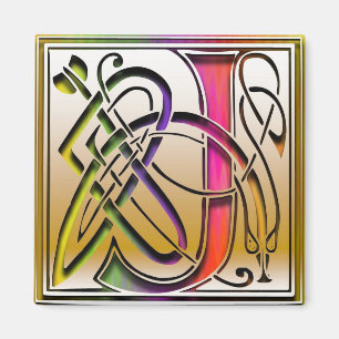 Imán del cuadrado del "arco iris céltico" del