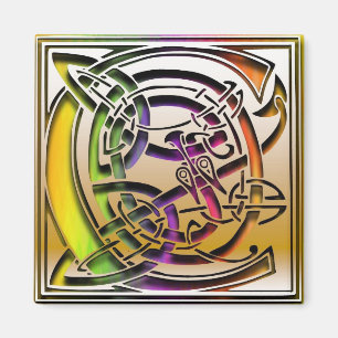 Imán del cuadrado del "arco iris céltico" del