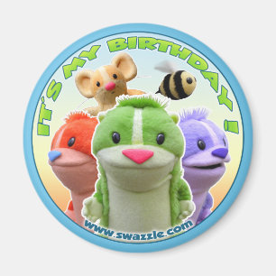 Imán del cumpleaños de las fábulas del bosque