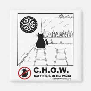 Imán del Dartboard de los enemigos del gato