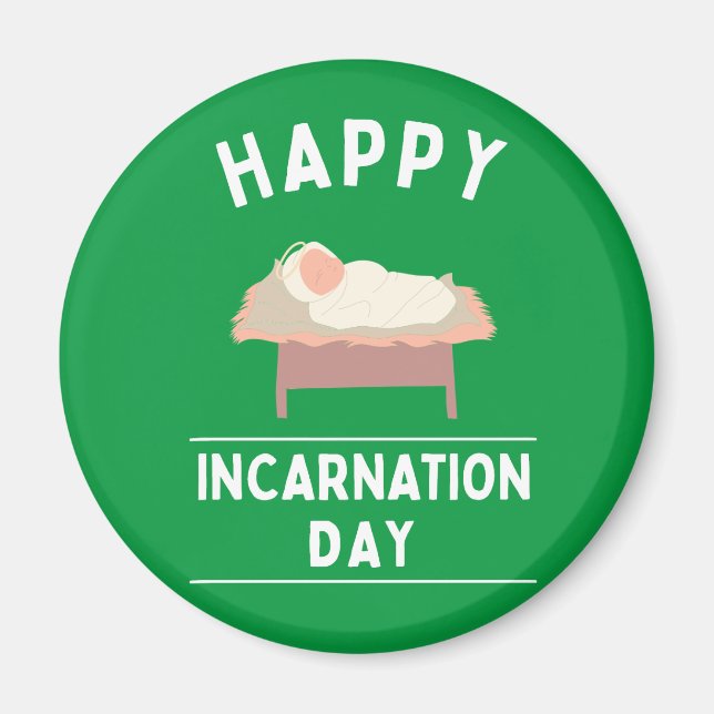 Imán del Día de la Encarnación de los navidades (Frente)