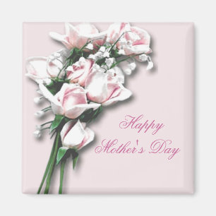 Imán del día de madre del ramo de los rosas